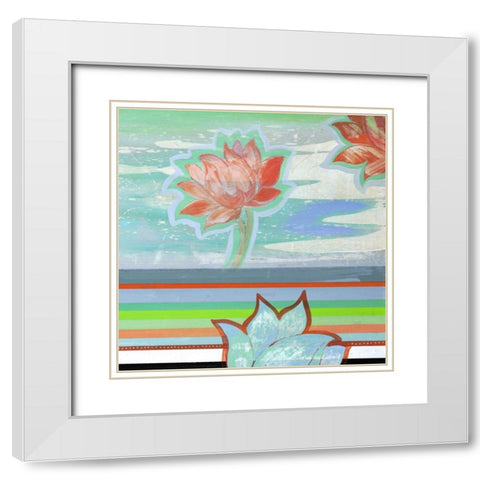 Breathe Some More II White Modern Wood Framed Art Print with Double Matting by Fuchs, Jodi