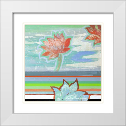 Breathe Some More II White Modern Wood Framed Art Print with Double Matting by Fuchs, Jodi
