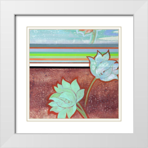 Breathe Some More III White Modern Wood Framed Art Print with Double Matting by Fuchs, Jodi