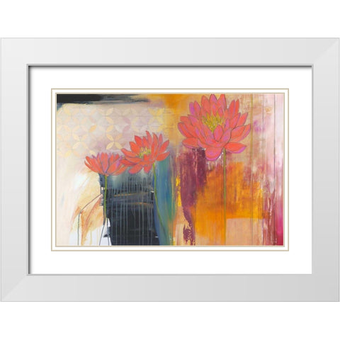 Billboard For Love II White Modern Wood Framed Art Print with Double Matting by Fuchs, Jodi