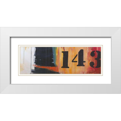 Billboard For Love III White Modern Wood Framed Art Print with Double Matting by Fuchs, Jodi