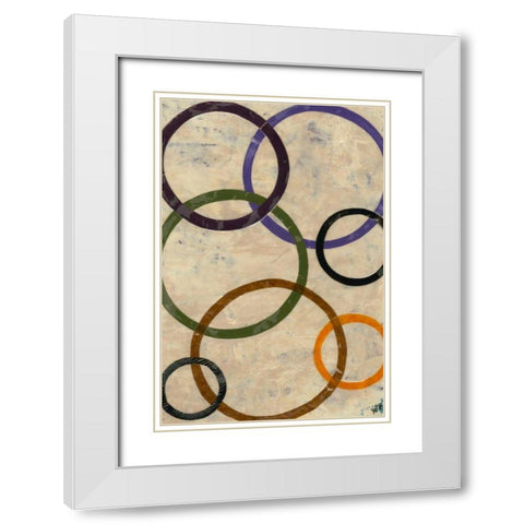 Round-n-Round II White Modern Wood Framed Art Print with Double Matting by Avondet, Natalie