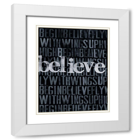 Dream Imagine... III White Modern Wood Framed Art Print with Double Matting by Velasquez, Deborah