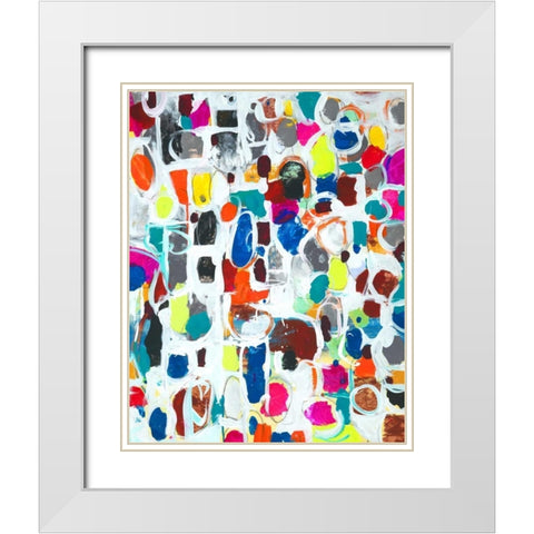 Celebration II White Modern Wood Framed Art Print with Double Matting by Fuchs, Jodi