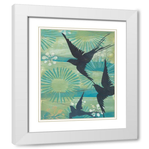 Swoop II White Modern Wood Framed Art Print with Double Matting by Fuchs, Jodi