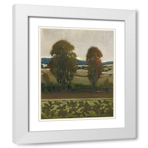 Peaceful Valley II White Modern Wood Framed Art Print with Double Matting by OToole, Tim