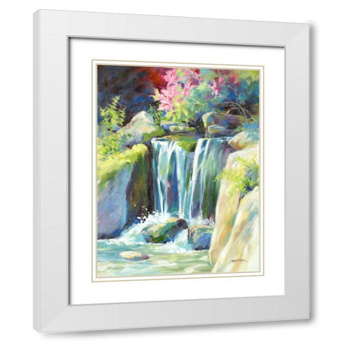 Crystal Creek White Modern Wood Framed Art Print with Double Matting by Pollard, Julie G.