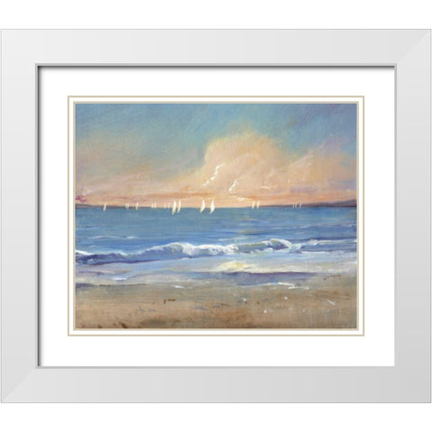 Sailing Breeze I White Modern Wood Framed Art Print with Double Matting by OToole, Tim