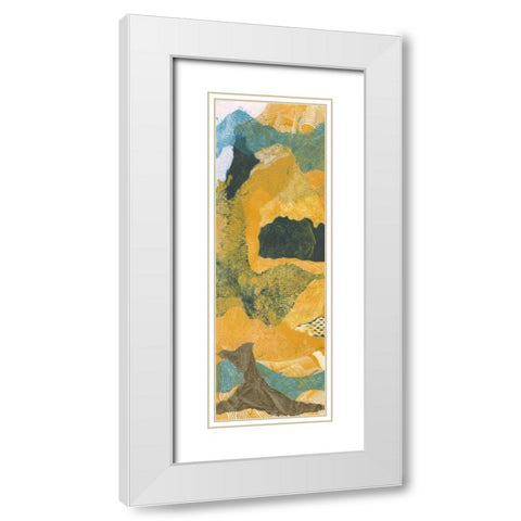 Mountain Shapes I White Modern Wood Framed Art Print with Double Matting by Roth, Carolyn