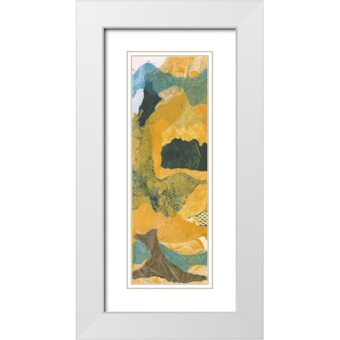 Mountain Shapes I White Modern Wood Framed Art Print with Double Matting by Roth, Carolyn