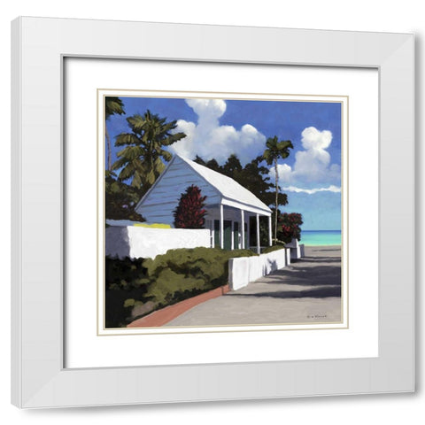 Conch Republic IV White Modern Wood Framed Art Print with Double Matting by Novak, Rick