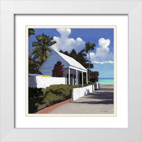 Conch Republic IV White Modern Wood Framed Art Print with Double Matting by Novak, Rick