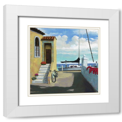 Conch Republic VI White Modern Wood Framed Art Print with Double Matting by Novak, Rick