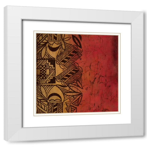 Native Tradition II White Modern Wood Framed Art Print with Double Matting by Zarris, Chariklia