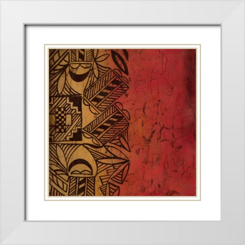 Native Tradition II White Modern Wood Framed Art Print with Double Matting by Zarris, Chariklia