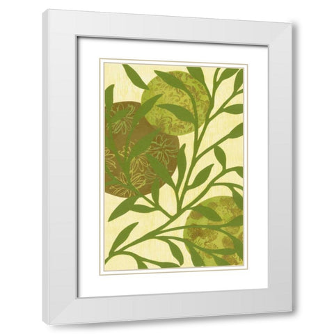 Florestial IV White Modern Wood Framed Art Print with Double Matting by Slocum, Nancy