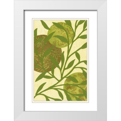 Florestial IV White Modern Wood Framed Art Print with Double Matting by Slocum, Nancy