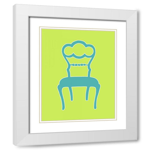 Graphic Chair IV White Modern Wood Framed Art Print with Double Matting by Zarris, Chariklia