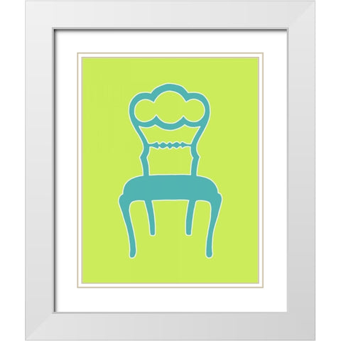 Graphic Chair IV White Modern Wood Framed Art Print with Double Matting by Zarris, Chariklia
