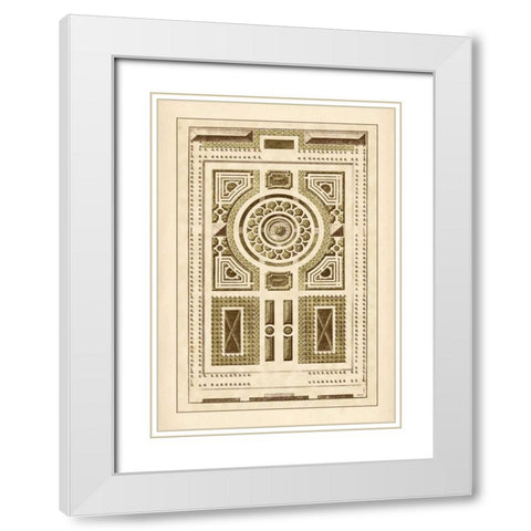 Garden Maze V White Modern Wood Framed Art Print with Double Matting by Blondel