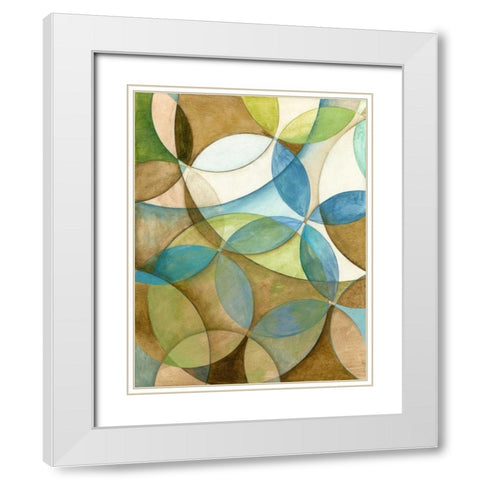 Circulate I White Modern Wood Framed Art Print with Double Matting by Meagher, Megan