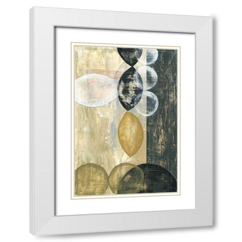 Half Moon I White Modern Wood Framed Art Print with Double Matting by Goldberger, Jennifer