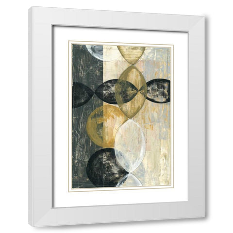 Half Moon II White Modern Wood Framed Art Print with Double Matting by Goldberger, Jennifer