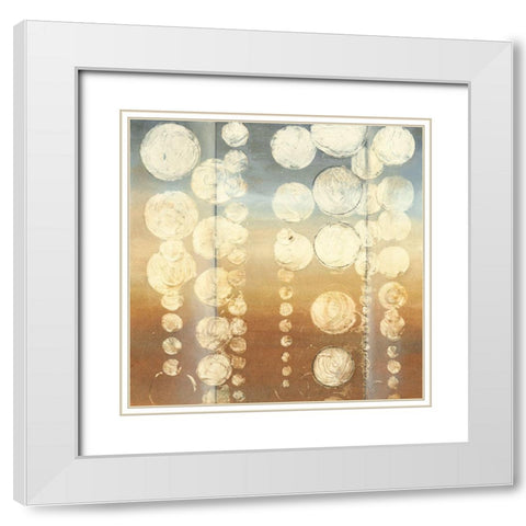 Rain II White Modern Wood Framed Art Print with Double Matting by Goldberger, Jennifer