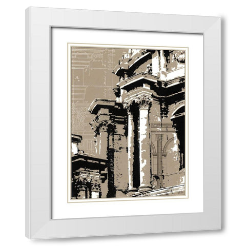 Aesthetic Design I White Modern Wood Framed Art Print with Double Matting by Harper, Ethan