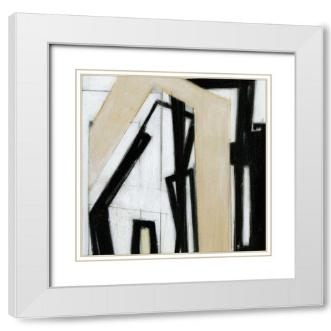 New Bridges II White Modern Wood Framed Art Print with Double Matting by Wyatt Jr., Norman