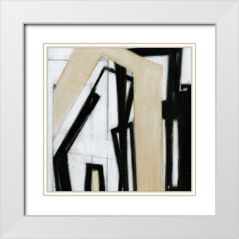New Bridges II White Modern Wood Framed Art Print with Double Matting by Wyatt Jr., Norman