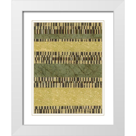 Linear Layers I White Modern Wood Framed Art Print with Double Matting by Goldberger, Jennifer