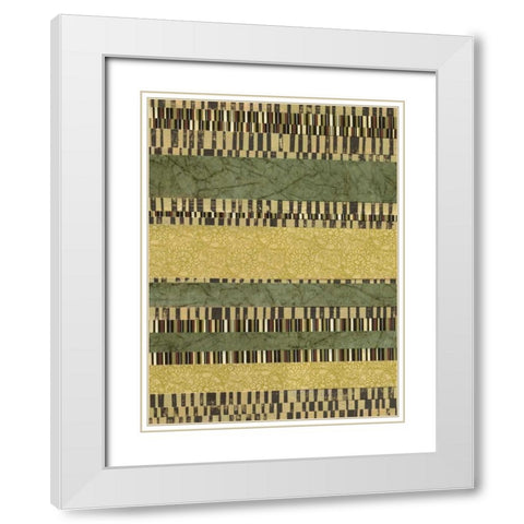 Linear Layers II White Modern Wood Framed Art Print with Double Matting by Goldberger, Jennifer