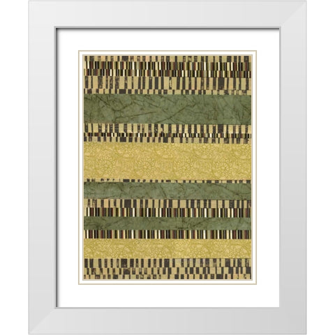 Linear Layers II White Modern Wood Framed Art Print with Double Matting by Goldberger, Jennifer