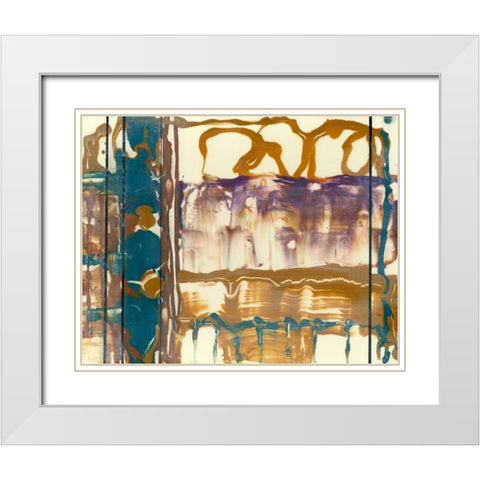 Fluid Connection I White Modern Wood Framed Art Print with Double Matting by Goldberger, Jennifer