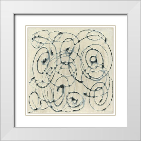 Modern Relief I White Modern Wood Framed Art Print with Double Matting by Holland, Julie