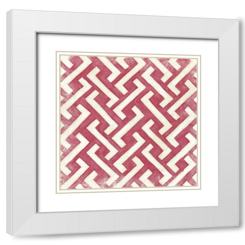 Modern Symmetry VI White Modern Wood Framed Art Print with Double Matting by Zarris, Chariklia