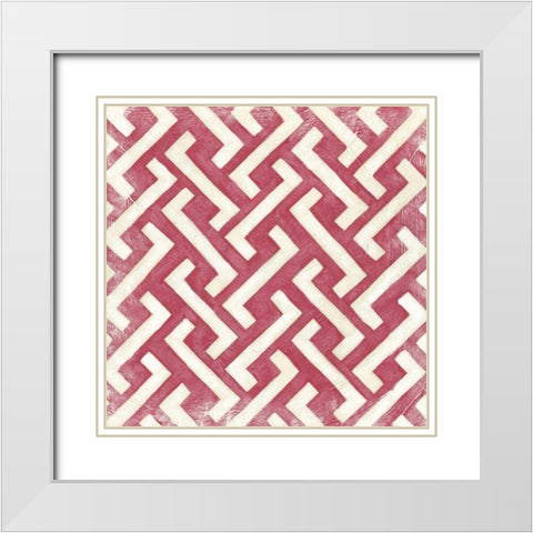 Modern Symmetry VI White Modern Wood Framed Art Print with Double Matting by Zarris, Chariklia