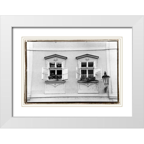 Glimpses of Prague VI White Modern Wood Framed Art Print with Double Matting by DeNardo, Laura