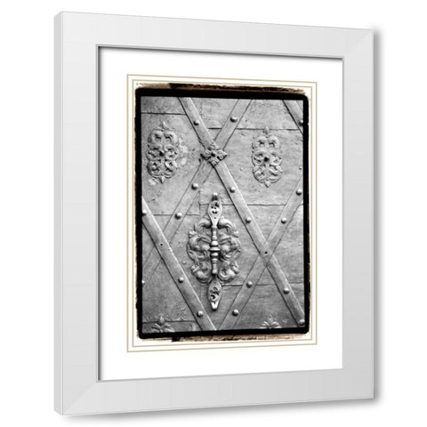 Distinguished Doors III White Modern Wood Framed Art Print with Double Matting by DeNardo, Laura