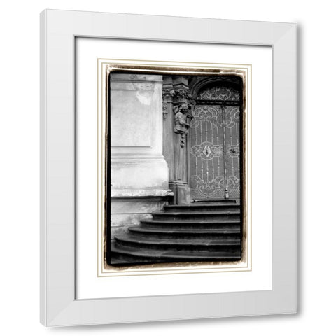 Prague Passageway IV White Modern Wood Framed Art Print with Double Matting by DeNardo, Laura