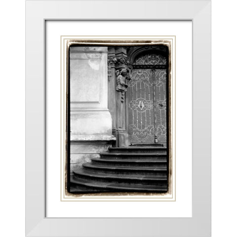 Prague Passageway IV White Modern Wood Framed Art Print with Double Matting by DeNardo, Laura