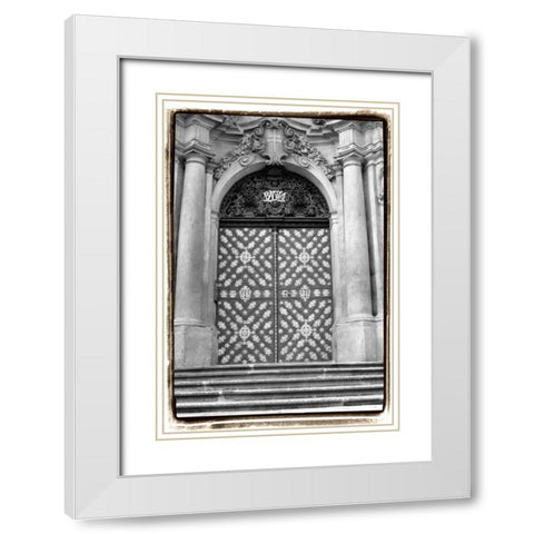 Prague Passageway V White Modern Wood Framed Art Print with Double Matting by DeNardo, Laura