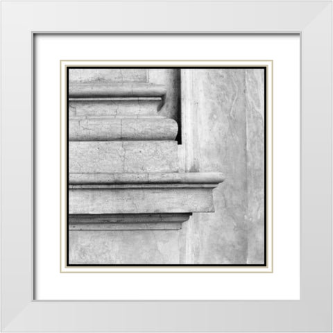 Enduring Composition I White Modern Wood Framed Art Print with Double Matting by DeNardo, Laura