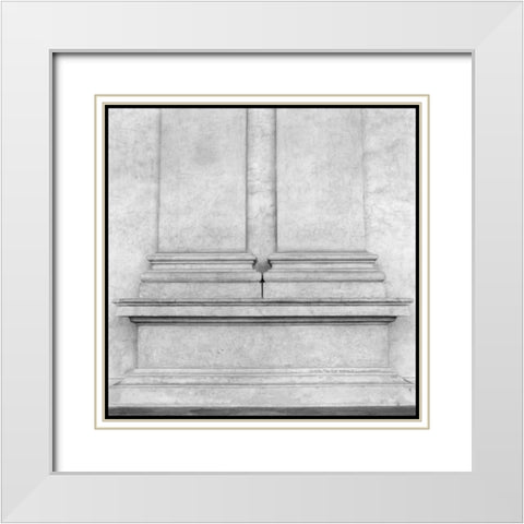 Enduring Composition III White Modern Wood Framed Art Print with Double Matting by DeNardo, Laura