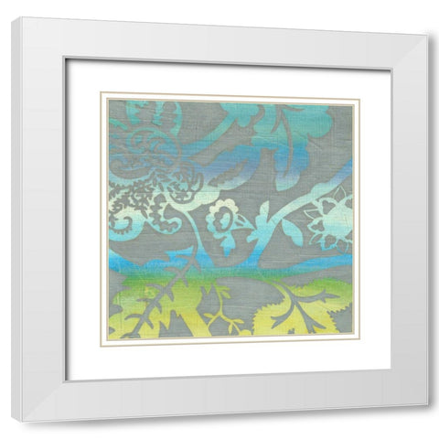 Ombre Garden IV White Modern Wood Framed Art Print with Double Matting by Zarris, Chariklia