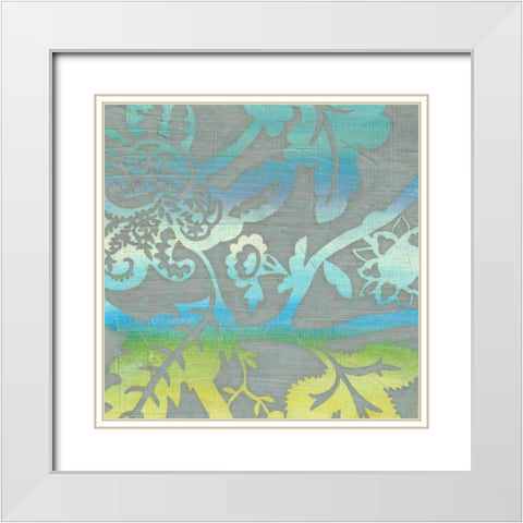 Ombre Garden IV White Modern Wood Framed Art Print with Double Matting by Zarris, Chariklia