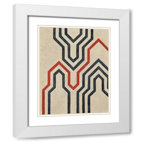 Diversion I White Modern Wood Framed Art Print with Double Matting by Zarris, Chariklia