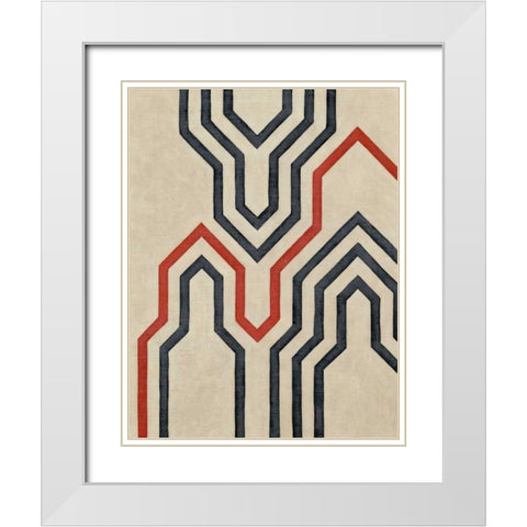 Diversion I White Modern Wood Framed Art Print with Double Matting by Zarris, Chariklia