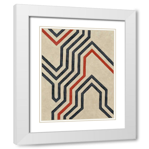 Diversion II White Modern Wood Framed Art Print with Double Matting by Zarris, Chariklia